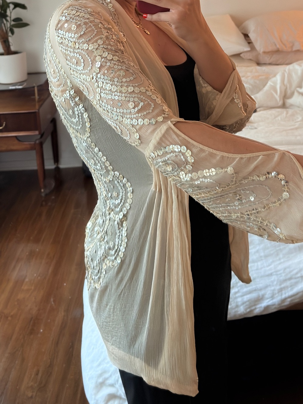Sheer Sequin Top Cover Up - Picture 7 of 8
